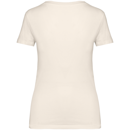 The Halene V-Neck T-Shirt - Ivory Edition