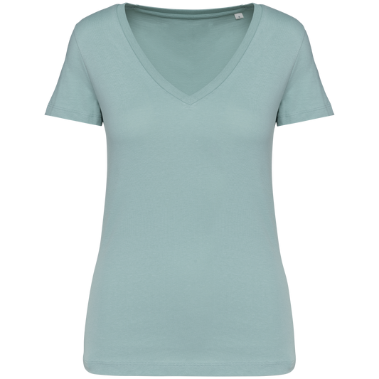 The Halene V-Neck T-Shirt - Jade Green