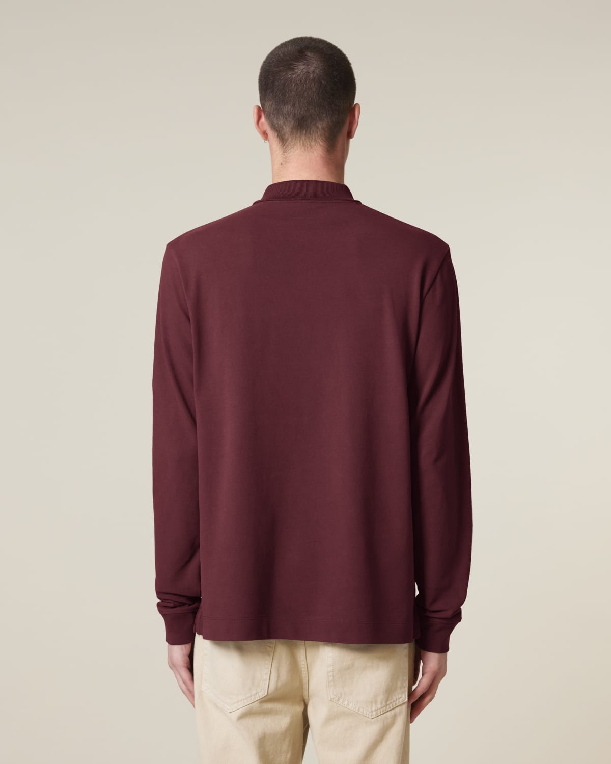 Belgrave Polo Shirt Longsleeve - Claret Vale