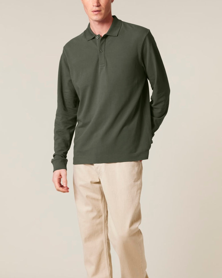 Belgrave Polo Shirt Longsleeve - Countryside Khaki
