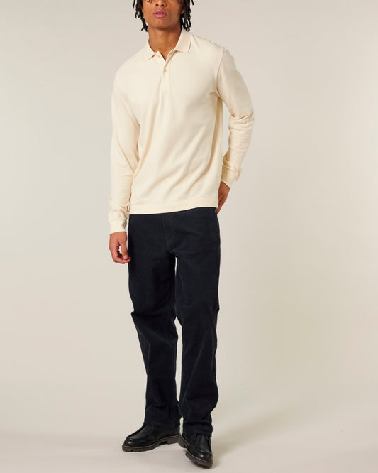 Belgrave Polo Shirt Longsleeve - Champagne Fog
