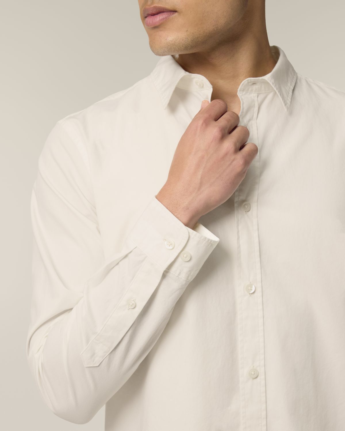 The Ashford Poplin - French Cream