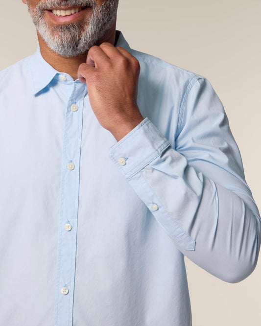 The Ashford Poplin Hemd - Summer Blue