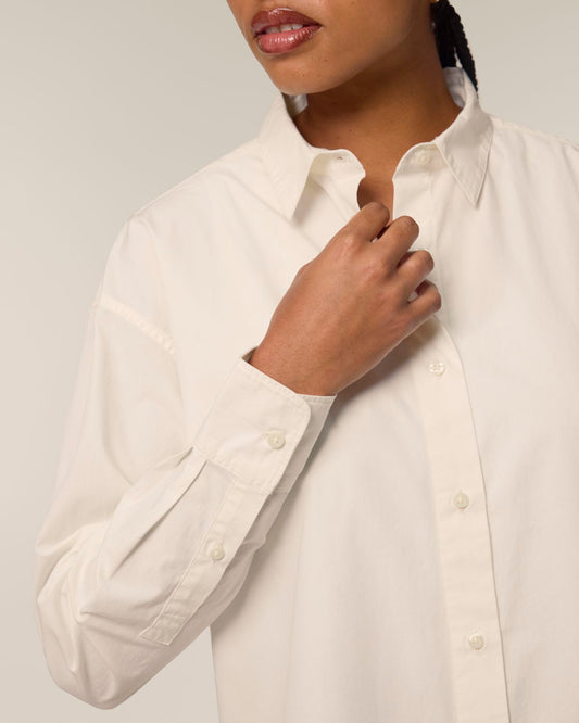 The Roselyn Poplin Hemd - French Cream