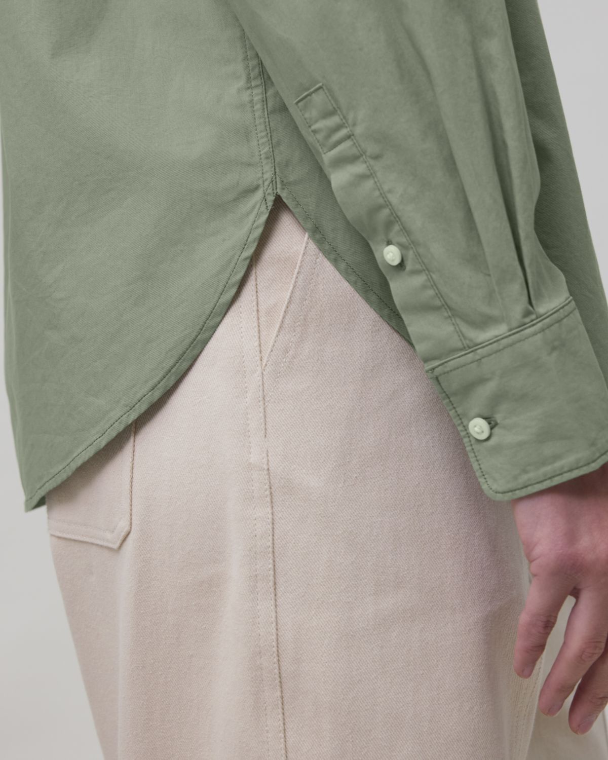 The Roselyn Poplin - Soft Khaki