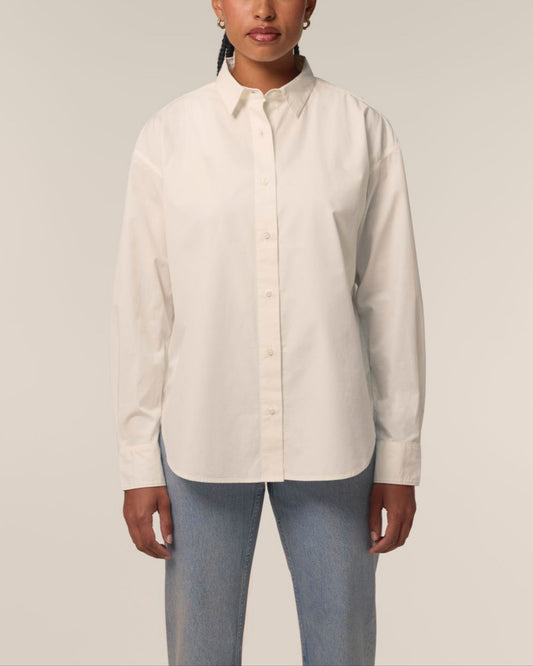 The Roselyn Poplin Hemd - French Cream