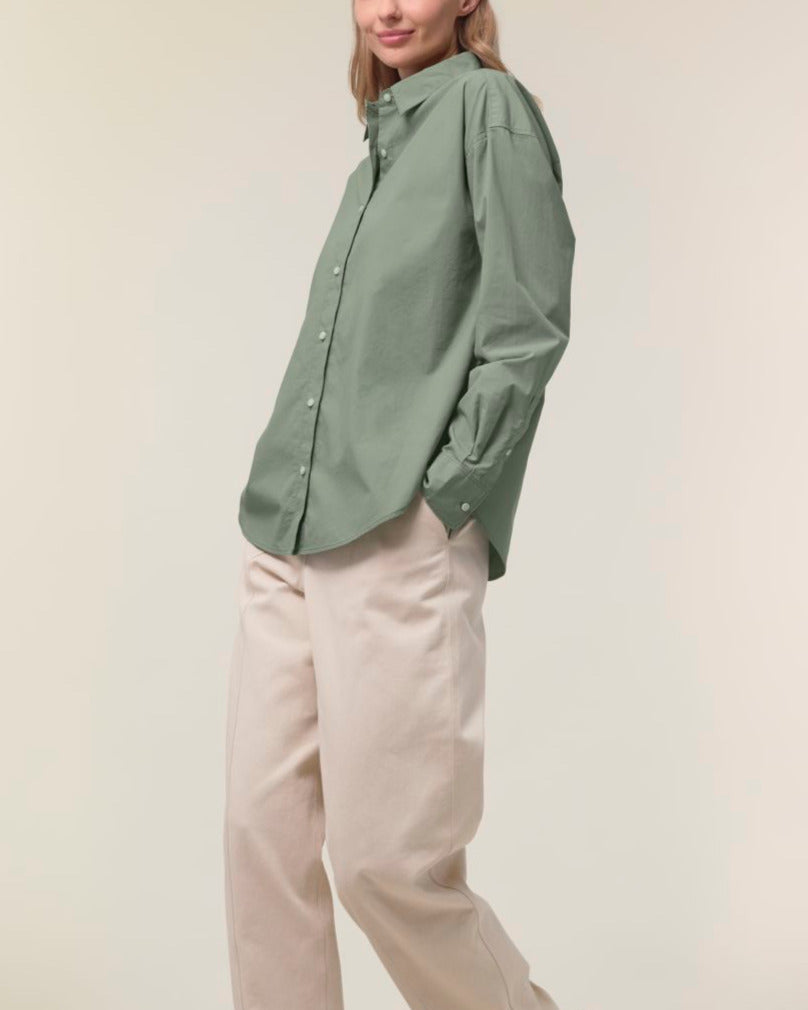 The Roselyn Poplin - Soft Khaki