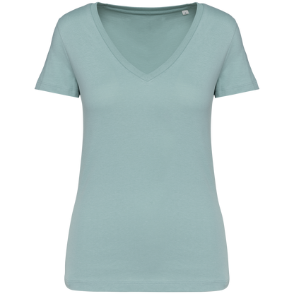 The Halene V-Neck T-Shirt - Jade Green