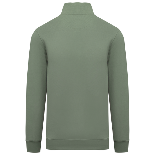 The Braemar Half-Zip Sweater - Moss Green