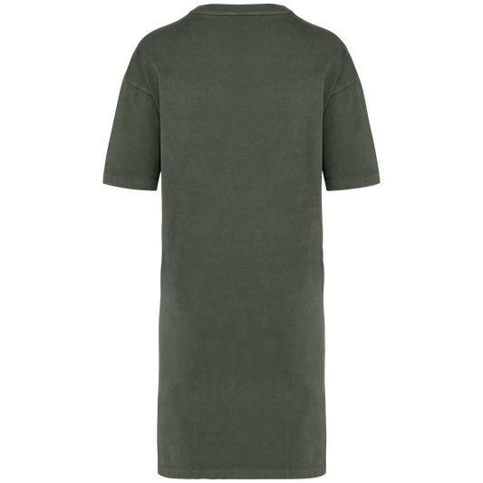 The Hollis T-Shirt Kleid - Washed Organic Khaki