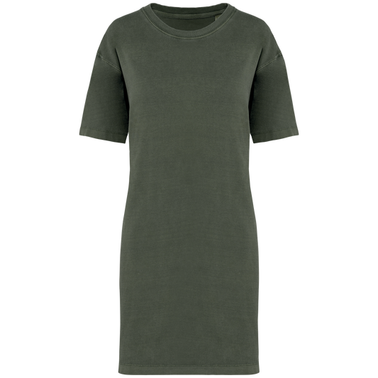 The Hollis T-Shirt Kleid - Washed Organic Khaki