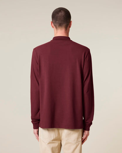 Belgrave Polo Shirt Longsleeve - Claret Vale