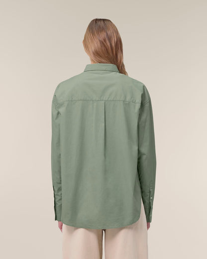 The Roselyn Poplin Hemd - Soft Khaki