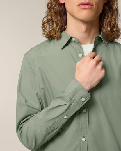 The Ashford Poplin Hemd - Soft Khaki