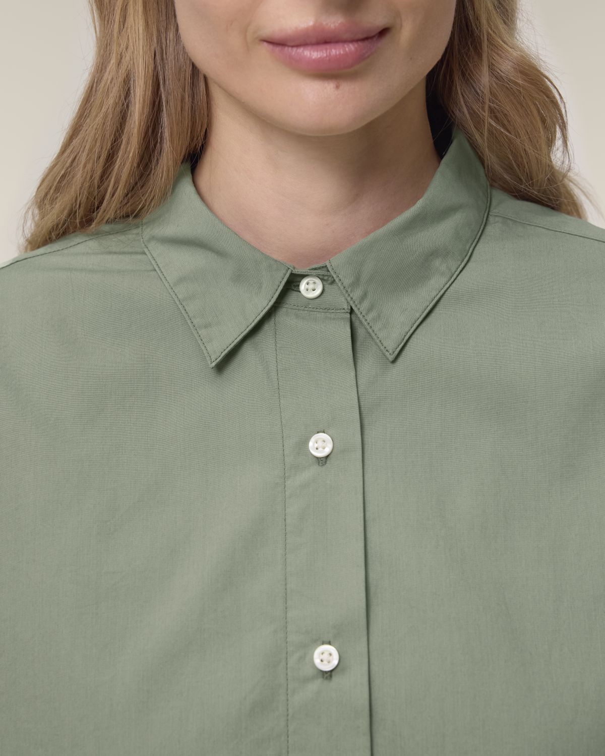 The Roselyn Poplin - Soft Khaki