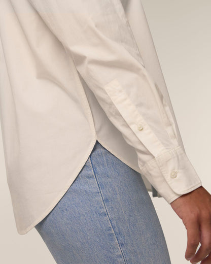 The Roselyn Poplin Hemd - French Cream