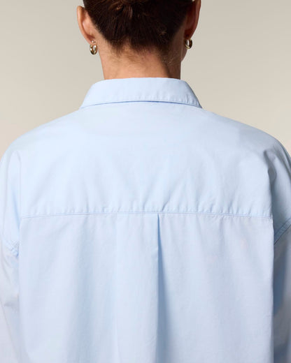 The Roselyn Poplin Hemd - Summer Blue