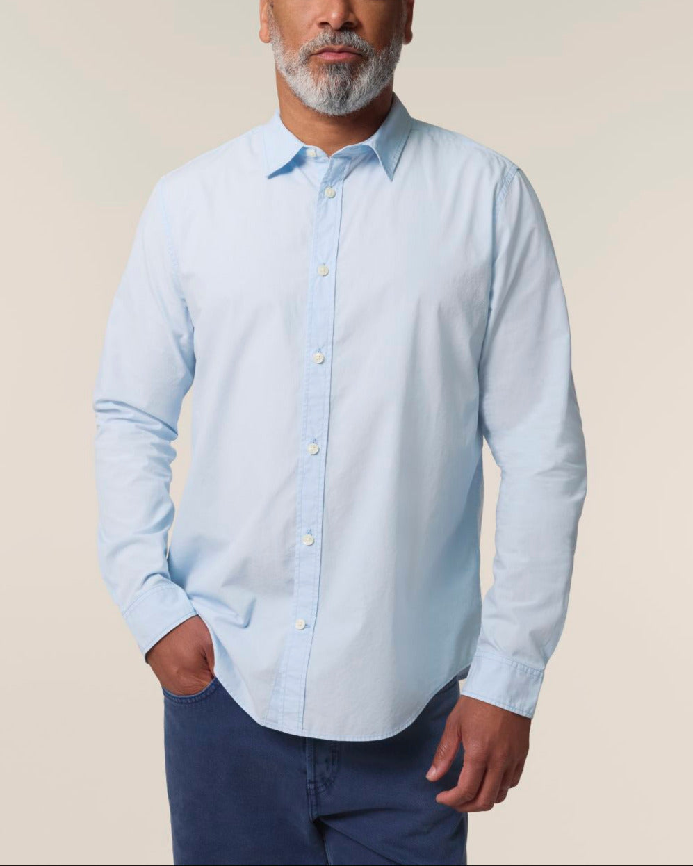 The Ashford Poplin - Summer Blue