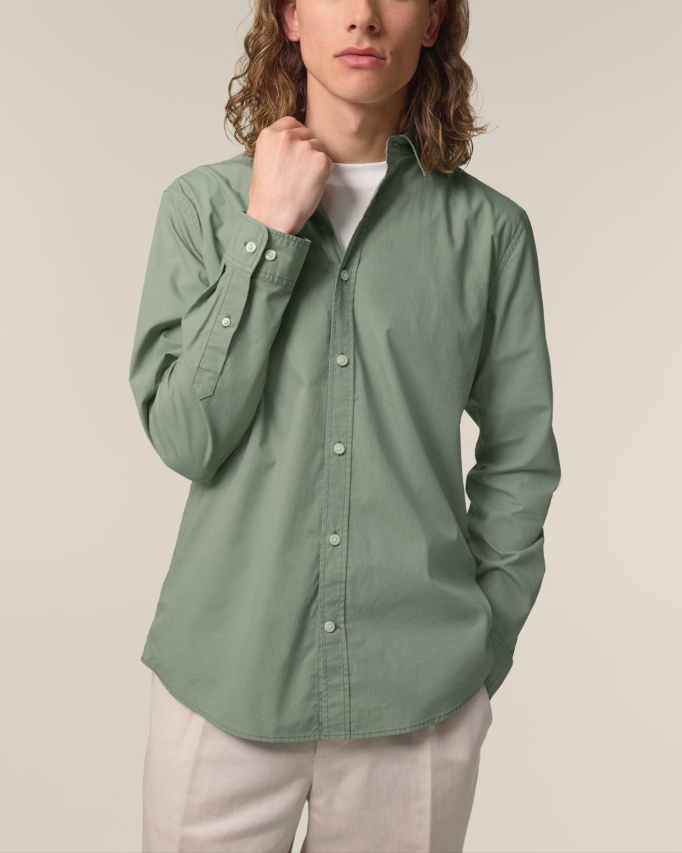The Ashford Poplin - Soft Khaki