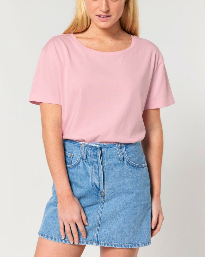 ICONIC MID-LIGHT SCOOP-NECK-T-SHIRT