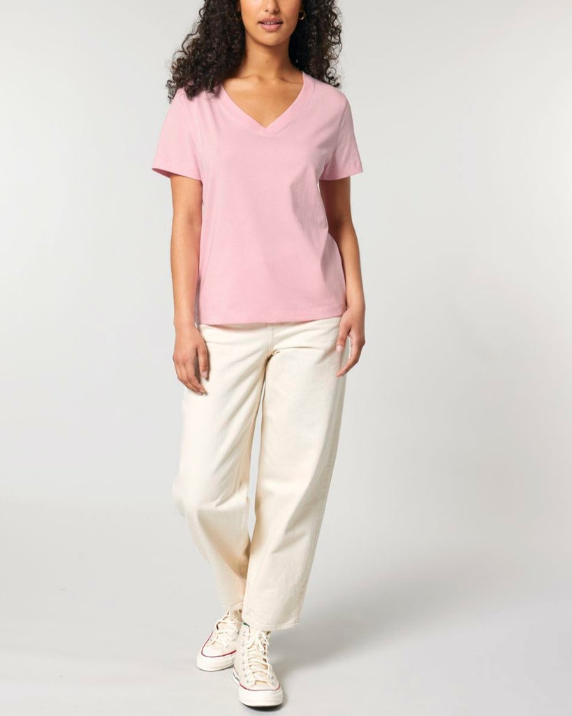 DAMEN-V-NECK-T-SHIRT