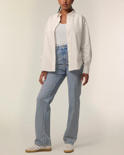 The Roselyn Poplin Hemd - French Cream