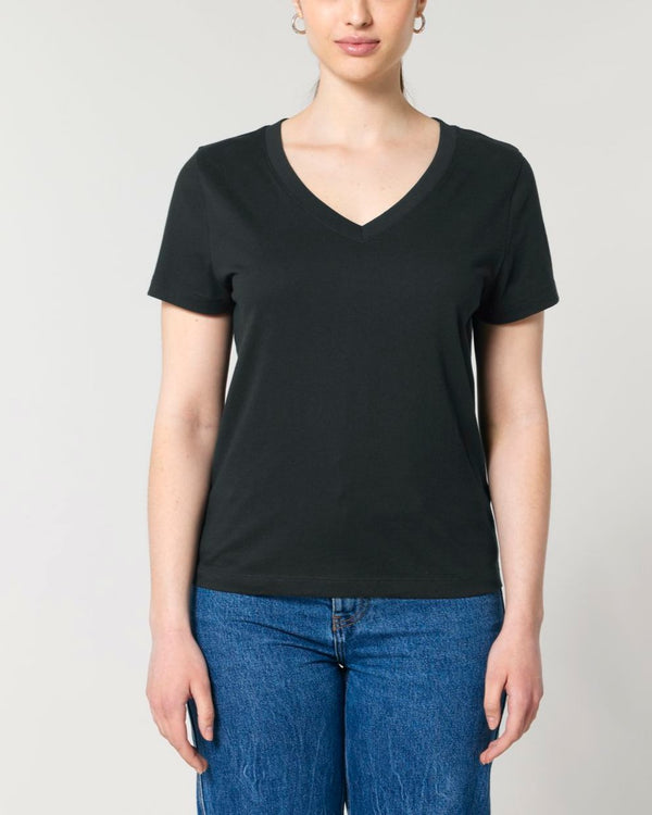 DAMEN-V-NECK-T-SHIRT