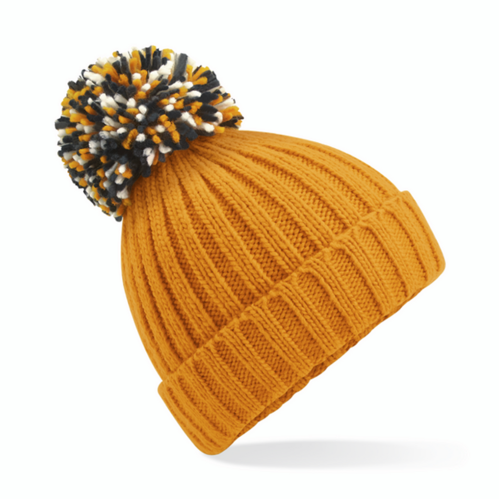 BEANIE (mehrfarbiger Bommel)