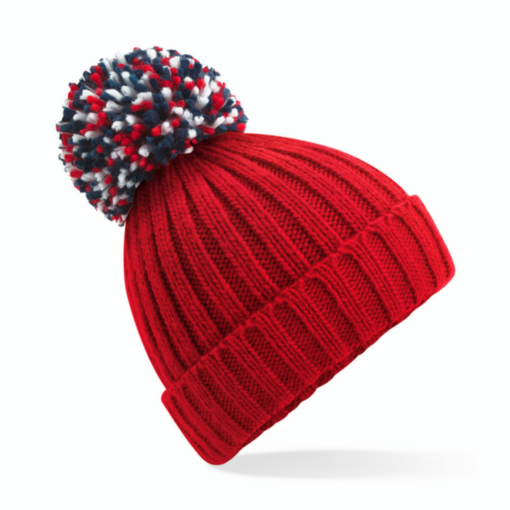 BEANIE (mehrfarbiger Bommel)