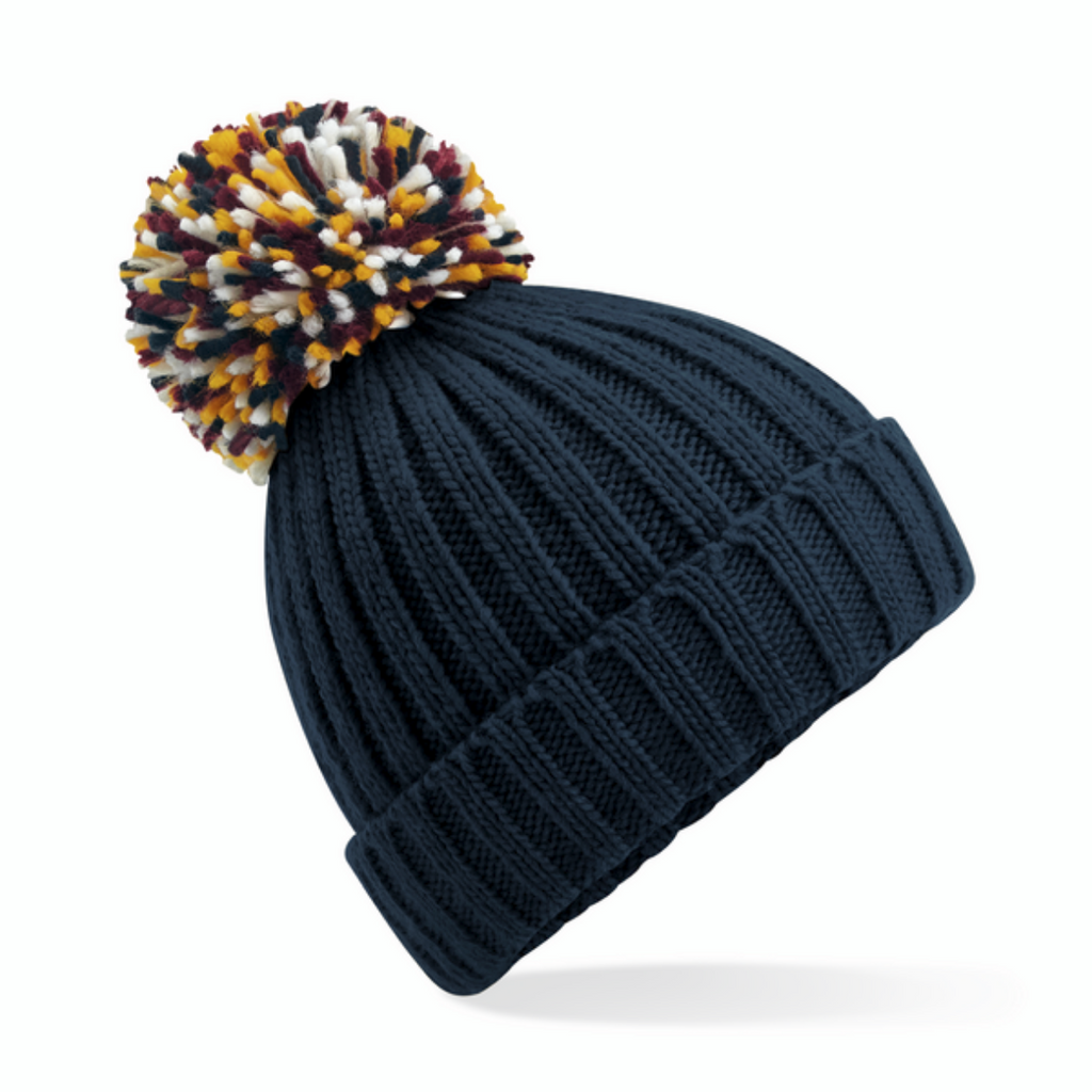 BEANIE (mehrfarbiger Bommel)